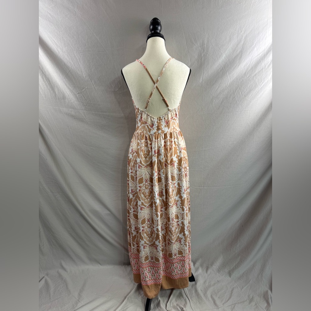 Boho Floral Print Backless Spaghetti Strap Dress - Picture 9 of 9